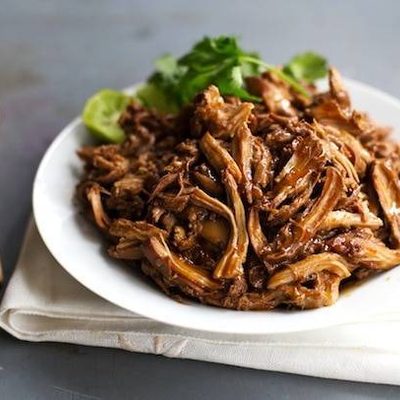 Honey Glazed Crockpot Chicken Adobo - simple pantry ingredients, hardly any hands-on time, 200 calories. | https://natural-trim.today