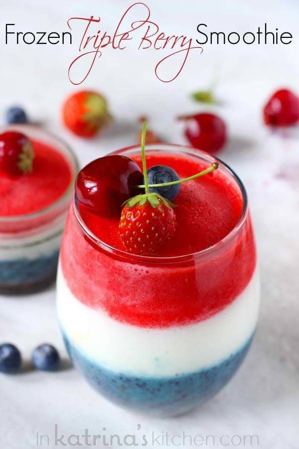 Frozen triple berry smoothie.