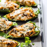 A picture of Queso Stuffed Poblanos