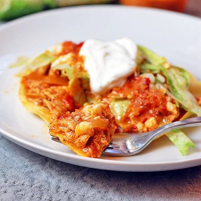 A picture of <span class="fn">Marisa’s Spicy Chicken Tostadas