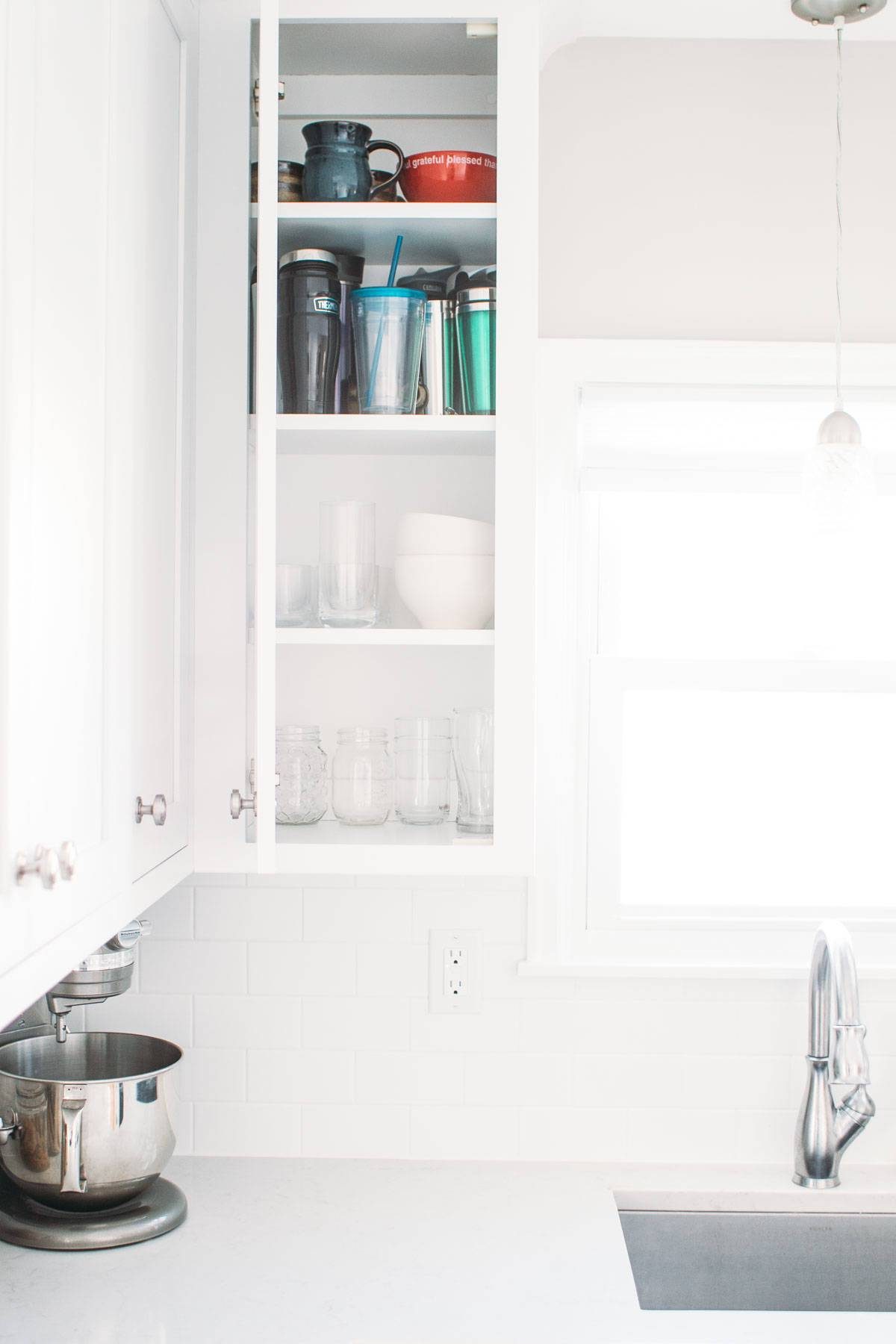 Kitchen cupboard.